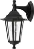 A black outdoor wall light with a glass lantern. Podgląd zdjęcia produktu