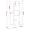 vidaXL Vitrína z kouřového dubu 82,5x30,5x185 cm Materiál Náhled obrázku produktu 8