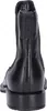 A close-up view of the back of a black leather Chelsea boot. Voir les images du produit