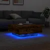 vidaXL Mesa de centro con iluminación LED, color roble Vista previa de la imagen del producto 4
