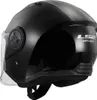 A black LS2 jet helmet is shown from the rear-left side against a white background. Voir les images du produit