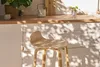 Miliboo - Skandinavischer Barhocker aus Eichenholz H68 cm Produktbild-Vorschau 2