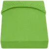 A folded green fitted sheet is shown from a top-down perspective. Produktbild-Vorschau