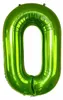 Folienballon Zahl 0, ca. 100 cm, Grün Produktbild-Vorschau 1