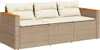 vidaXL Gartensofa mit Kissen 3-Sitzer Beige Poly Rattan Produktbild-Vorschau 1