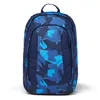 A blue camouflage backpack is shown against a white background. Produktbild-Vorschau