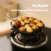 Pánev na takoyaki, toastovací pánev, 14 jamek, 3,6 cm Náhled obrázku produktu 4