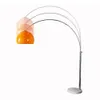 cagü: Design Bogenlampe LUXX Orange mit Marmorfuß Weiß Produktbild-Vorschau 8