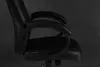 A close-up side view of a black office chair. Produktbild-Vorschau