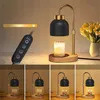 A candle warmer lamp with a remote control and multiple brightness settings shown in a collage. Náhled obrázku produktu