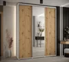 Šatní skříň YVONA 3 - 200/45 cm, bílá / dub artisan / Náhled obrázku produktu 1