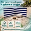 Lantigo Paravento da Spiaggia Righe Classiche 6m | Anteprima dell’immagine prodotto 9