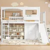 Kinder-Etagenbett mit Rutsche & Schrank – 3-in-1 Design mit Produktbild-Vorschau 1