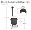 Feuerstelle 36 cm 2mm Stahl mit 10L Gusseisen Kazan Plov Produktbild-Vorschau 2