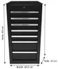 Werkzeugschrank schwarz, schmal, 7 Schubladen Produktbild-Vorschau 6