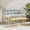 Ławka Ogrodowa Jasnoszary 110 X 75 X 71 Cm Stal Lumarko! Podgląd zdjęcia produktu 2