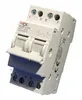 A close-up, angled view of a white electrical circuit breaker with some text and markings. Produktbild-Vorschau