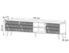 AX LIVING Buffet TV Delvine 175 cm Blanc - avec pieds dorés Voir les images du produit 4