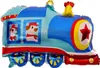 Treno di palloncini in foil, locomotiva blu, 70 cm Anteprima dell’immagine prodotto 1