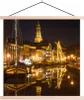 MuchoWow® Textilposter Groningen - Nacht - Lichter 60x60 cm Produktbild-Vorschau 1