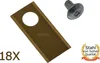 18 X 3,9 CM Titan Messer für Honda Miimo HRM 300 310 500 Produktbild-Vorschau 1