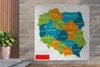 MuchoWow® Zahradní plakáty - Mapa Polska v jasných barvách Náhled obrázku produktu 2