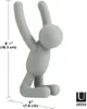 A gray hook shaped like a person with arms raised, with dimensions indicated. Náhled obrázku produktu