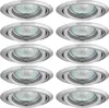 10 x Einbaustrahler Einbauleuchte AXEL 2115 Chrom rund max. Produktbild-Vorschau 1