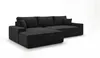 CORNERO Ecksofa mit schlaffunktion VERONA links schwarz Produktbild-Vorschau 2
