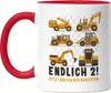 Endlich 2 Tasse Rot 2. Geburtstag Geburtstagskind Produktbild-Vorschau 1
