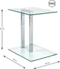 HAKU Beistelltisch chrom - Metall, Sicherheitsglas 8 mm, Produktbild-Vorschau 2