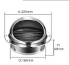 Ventilatie rooster, rond, Ø 190 mm – roestvast staal 304 – Productafbeelding-voorbeeld 3