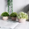 Künstliche Pflanzen im Topf 3er Set Wohnzimmer Deko modern Produktbild-Vorschau 4