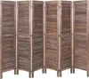 A wooden room divider with multiple panels. Podgląd zdjęcia produktu