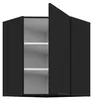 Küchen Eckhängeschrank 60x60 cm SIENA Schwarz Küche Produktbild-Vorschau 2