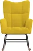 vidaXL Hojdacie kreslo Velvet Mustard Yellow Náhľad obrázku produktu 3