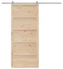 Porte de grange Nature 100 x 2,5 x 208 cm en pin massif Voir les images du produit 9