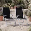 CASARIA® Gartenstühle 2er Set Hochlehner Klappbar 8-Fach Produktbild-Vorschau 2
