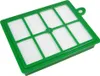 A close-up studio shot of a green and white vacuum cleaner filter. Produktbild-Vorschau