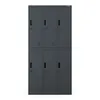 A dark gray storage locker unit with six compartments, displayed against a white background. Produktbild-Vorschau