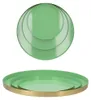 Serveertray Marrakech, 40 cm – Mintgroen en goud – Metaal – Productafbeelding-voorbeeld 6