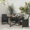 vidaXL 5-tlg. Garten-Essgruppe mit Kissen Poly Rattan Produktbild-Vorschau 2