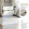 Kleiderschrank 75x170x48cm Weiß mit Spiegeltür & Produktbild-Vorschau 3
