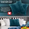 Dekokissenbezug BIG-Cord weich und flauschig ohne Füllung 60 x 60 cm Türkis, Ansicht 6 Produktbild-Vorschau