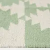 HOMESCAPES Handgewebter Baumwollteppich Turin - creme-grün Produktbild-Vorschau 4