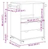 vidaXL Carrello da cucina OTTA 59x45x80 cm in legno di pino Anteprima dell’immagine prodotto 7