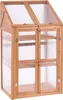 BELIANI Mini-Gewächshaus Hellbraun Holz u. Polycarbonat 3 Produktbild-Vorschau 1