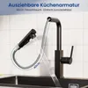 CECIPA Max Küchenarmatur aus schwarzem Edelstahl mit Produktbild-Vorschau 3