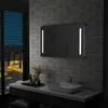 vidaXL Badezimmer-Wandspiegel mit LEDs 100x60 cm Produktbild-Vorschau 2