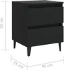vidaXL Nachttisch Schwarz 40x35x50 cm Holzwerkstoff Produktbild-Vorschau 7
